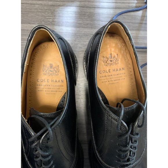 Cole Haan Grand 360 Men Black Leather Cap Toe Oxford Lace Up Dress Shoe Kneeland main image 5